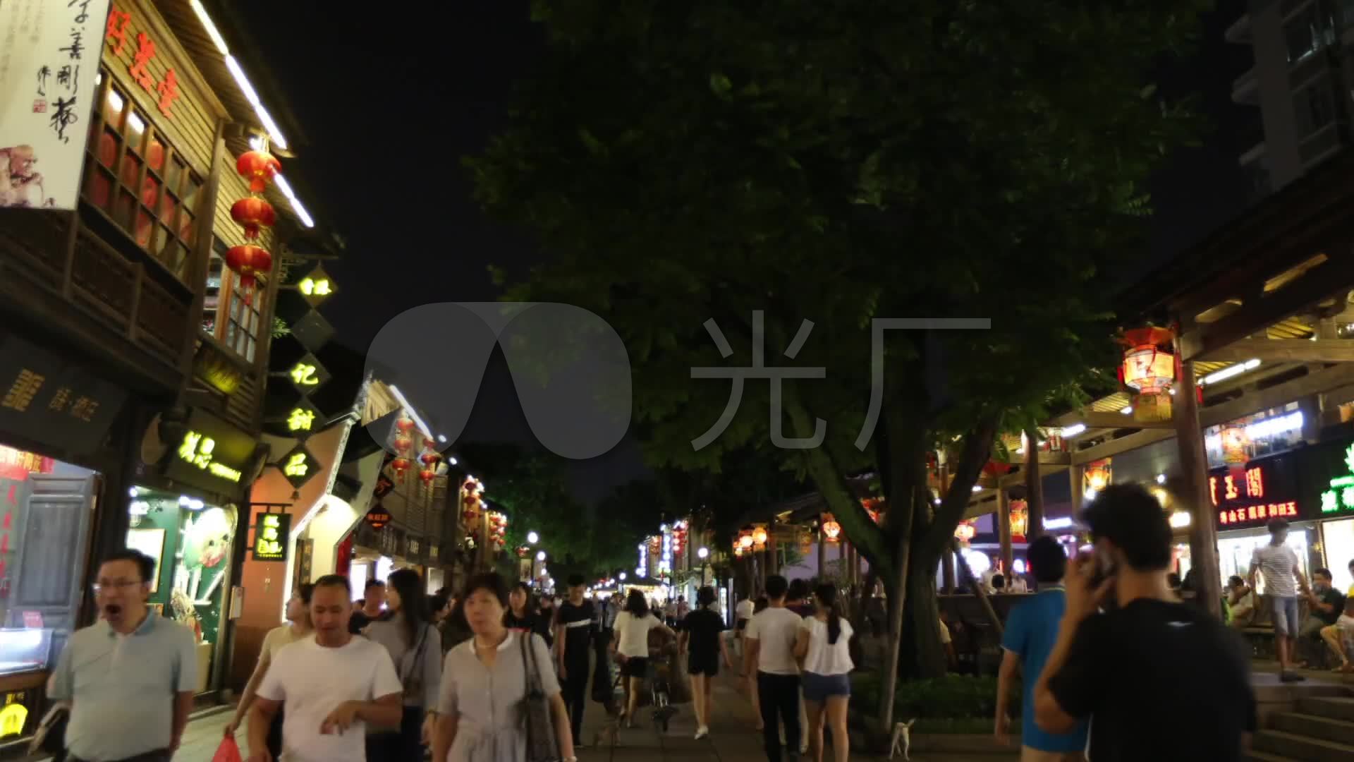 高清福建福州美食街小吃街延时摄影_1920x1080_高清