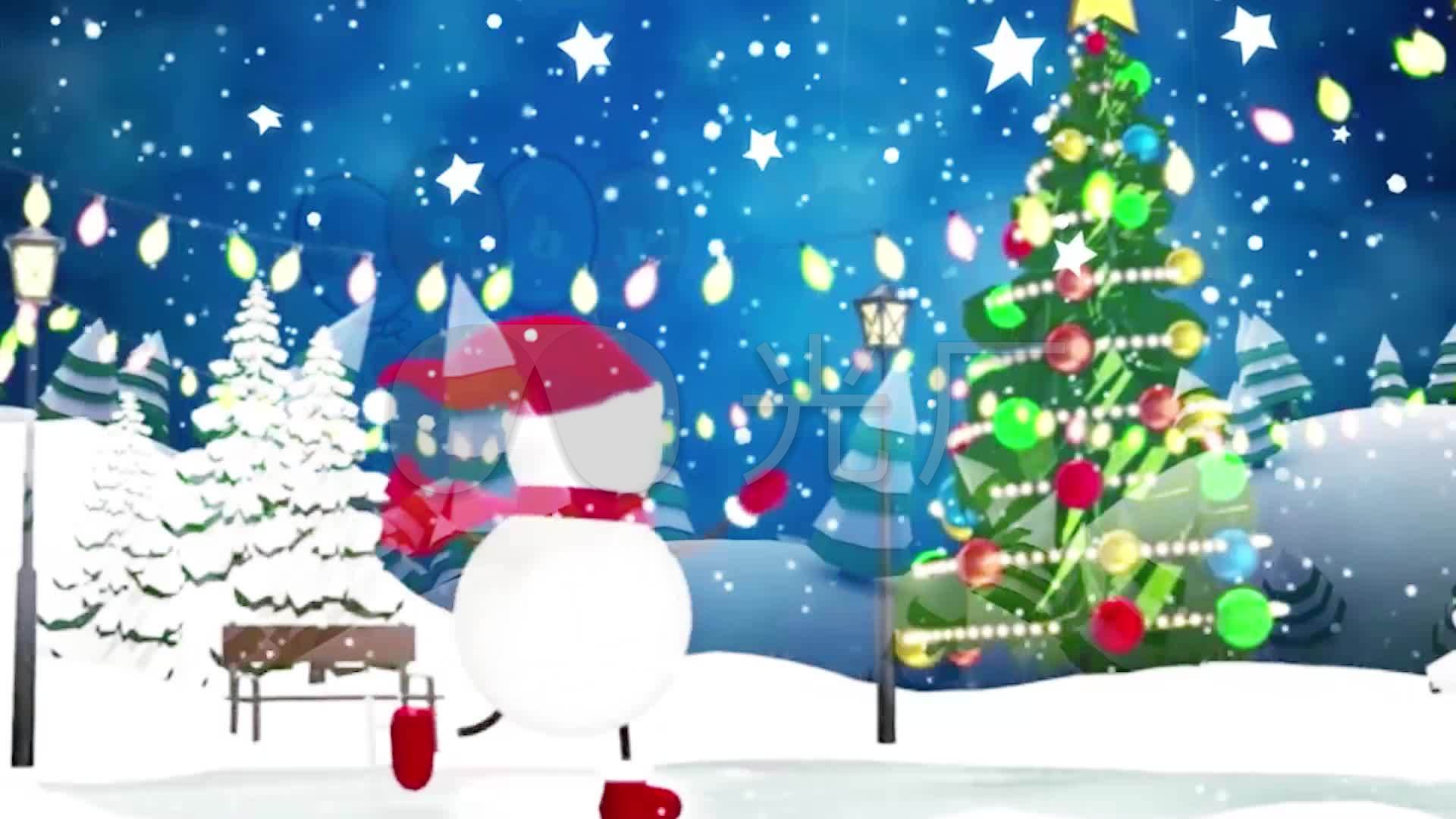 雪宝宝卡通儿歌配乐六一儿童节_1920x1080_高清视频素材下载(编号