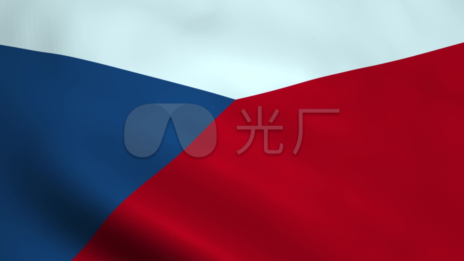 捷克国旗旗帜视屏