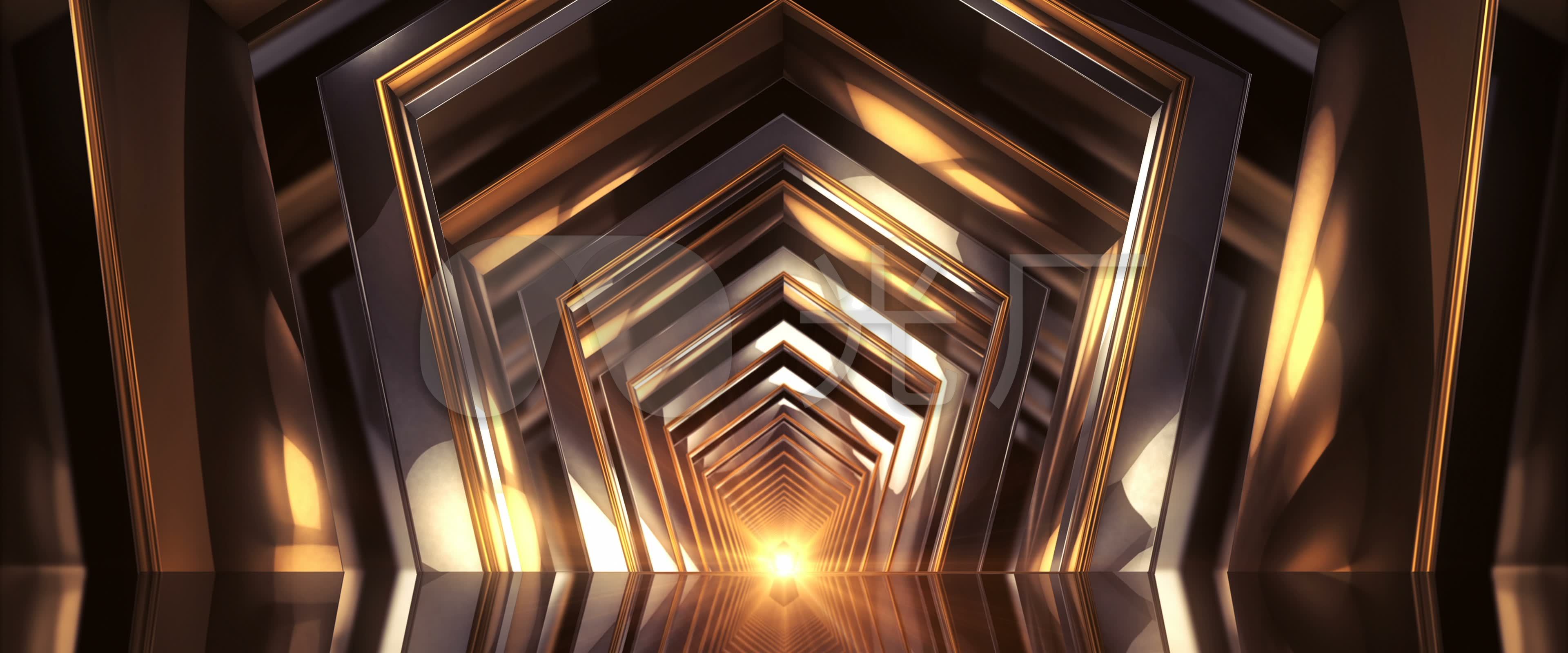 【原创】4k奥斯卡颁奖金色大厅背景