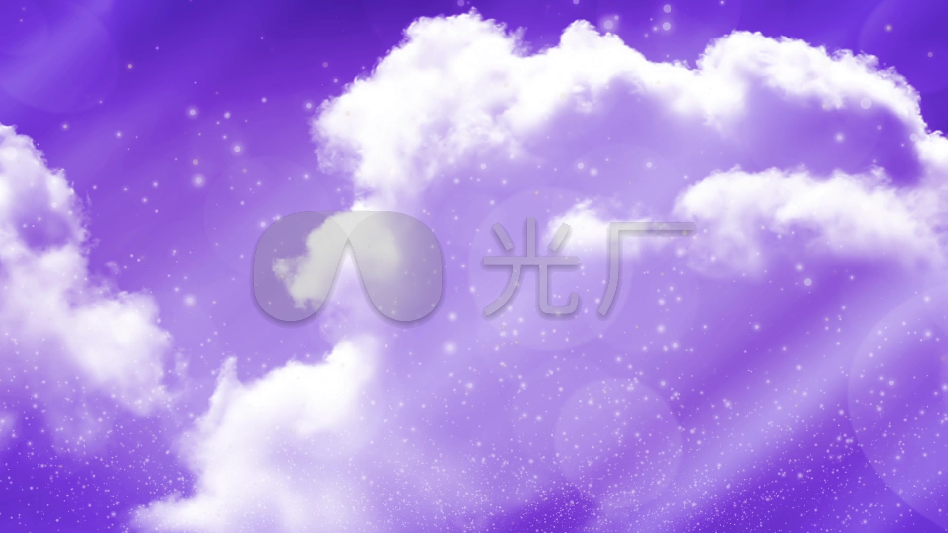 梦幻紫色天空粒子光斑飘动循环_1920x1080_高清视频