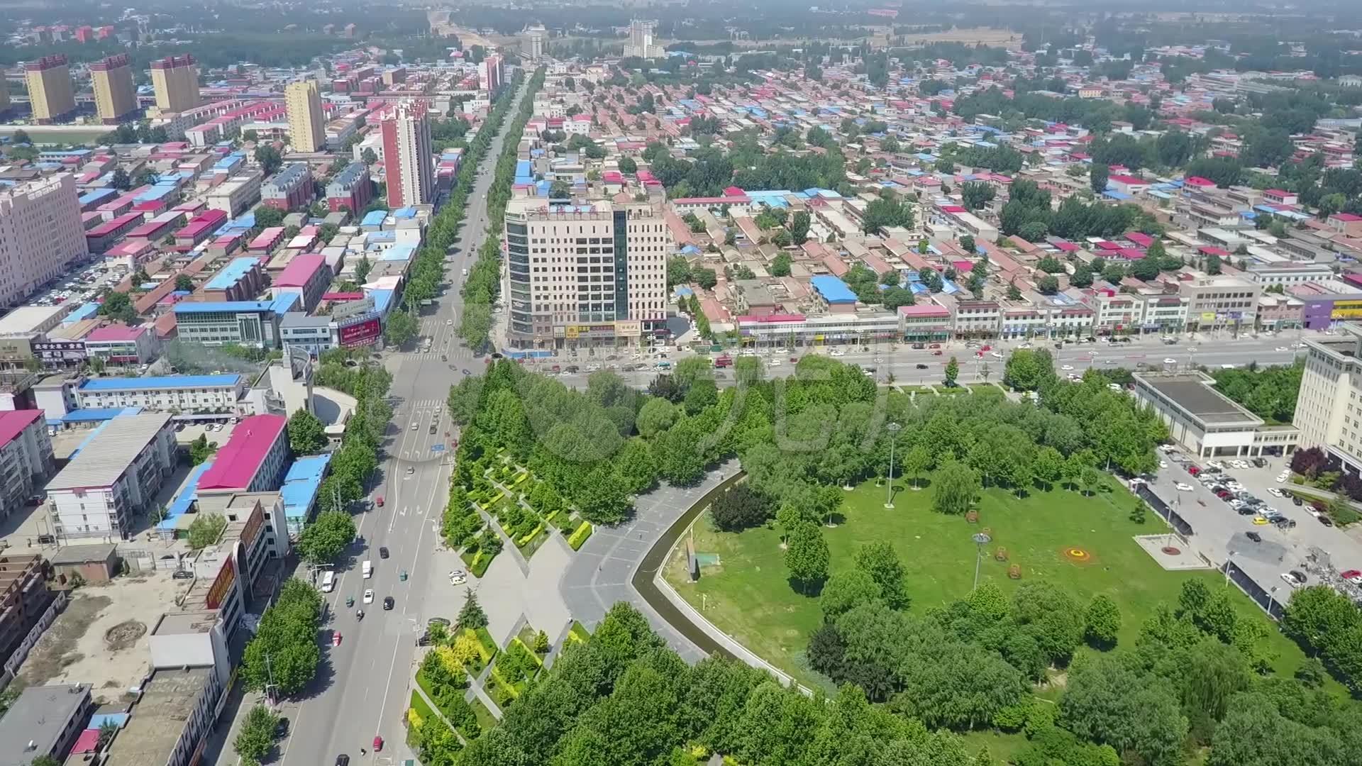 航拍雄安新区之雄县县城_1920x1080_高清视频素材下载(编号:2764282)