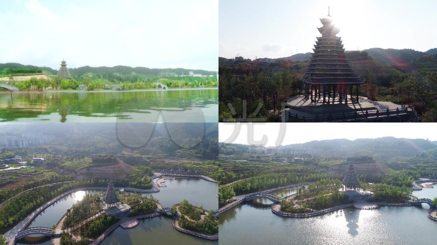 黎平美景航拍实景素材