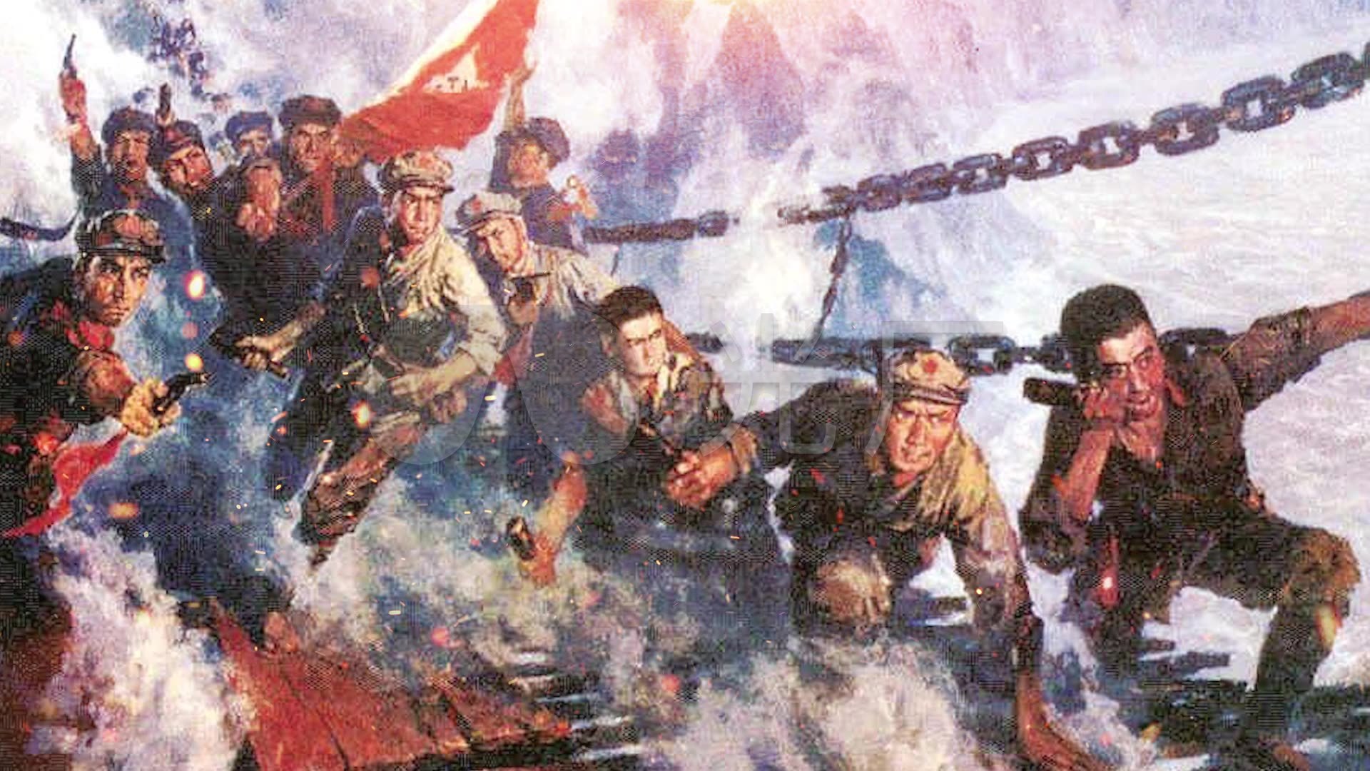 七律长征朗诵背景_1920x1080_高清视频素材下载(编号