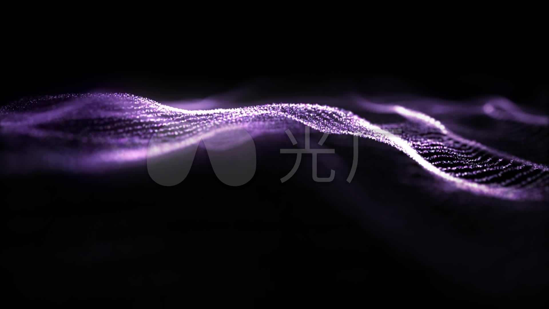 梦幻粒子光粒子抽象流动粒子紫色粒_1920x1080_高清视频素材下载(编号