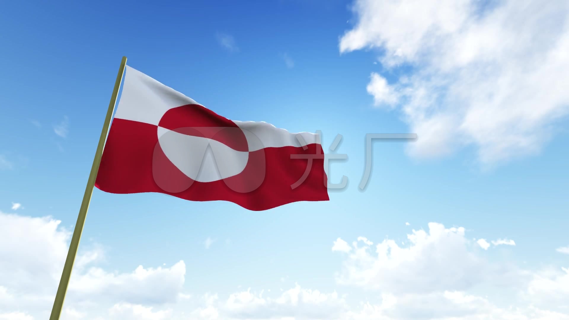 格陵兰岛国旗