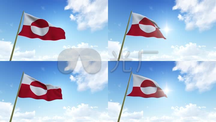 格陵兰岛国旗