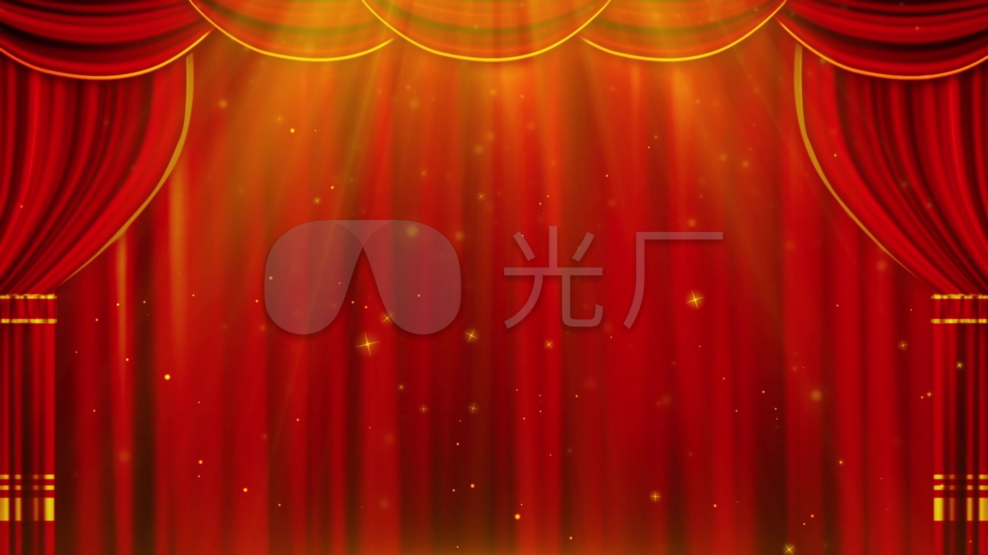 红色舞台幕布垂帘动态背景循环