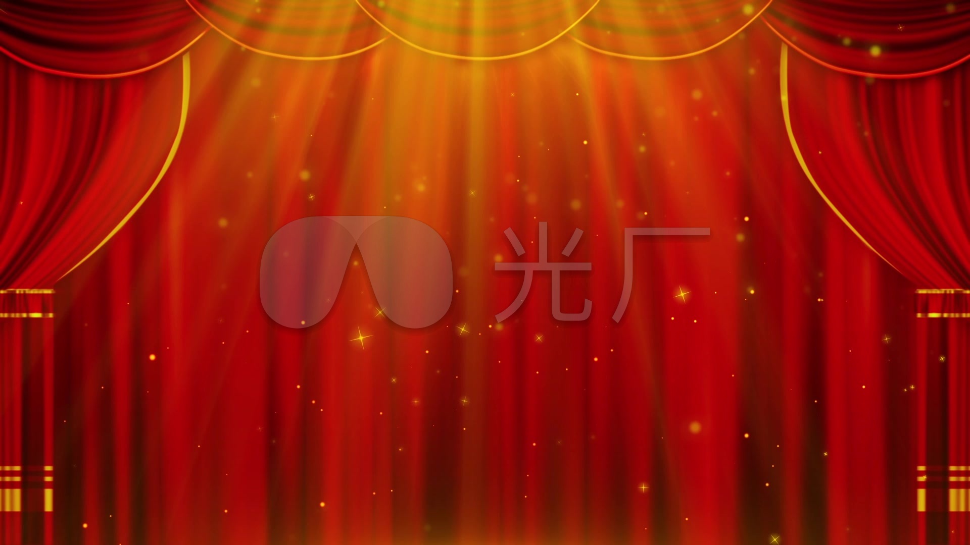 红色舞台幕布垂帘动态背景循环