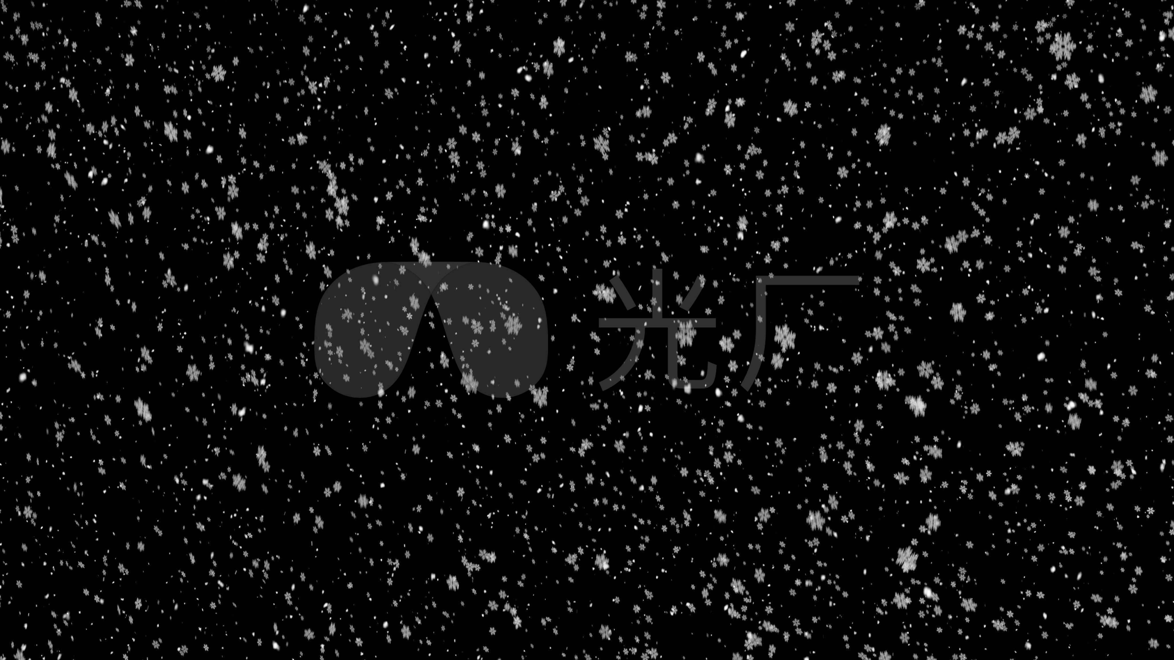 唯美冬季下落飘落雪花飘_4096x2304_高清视频素材下载