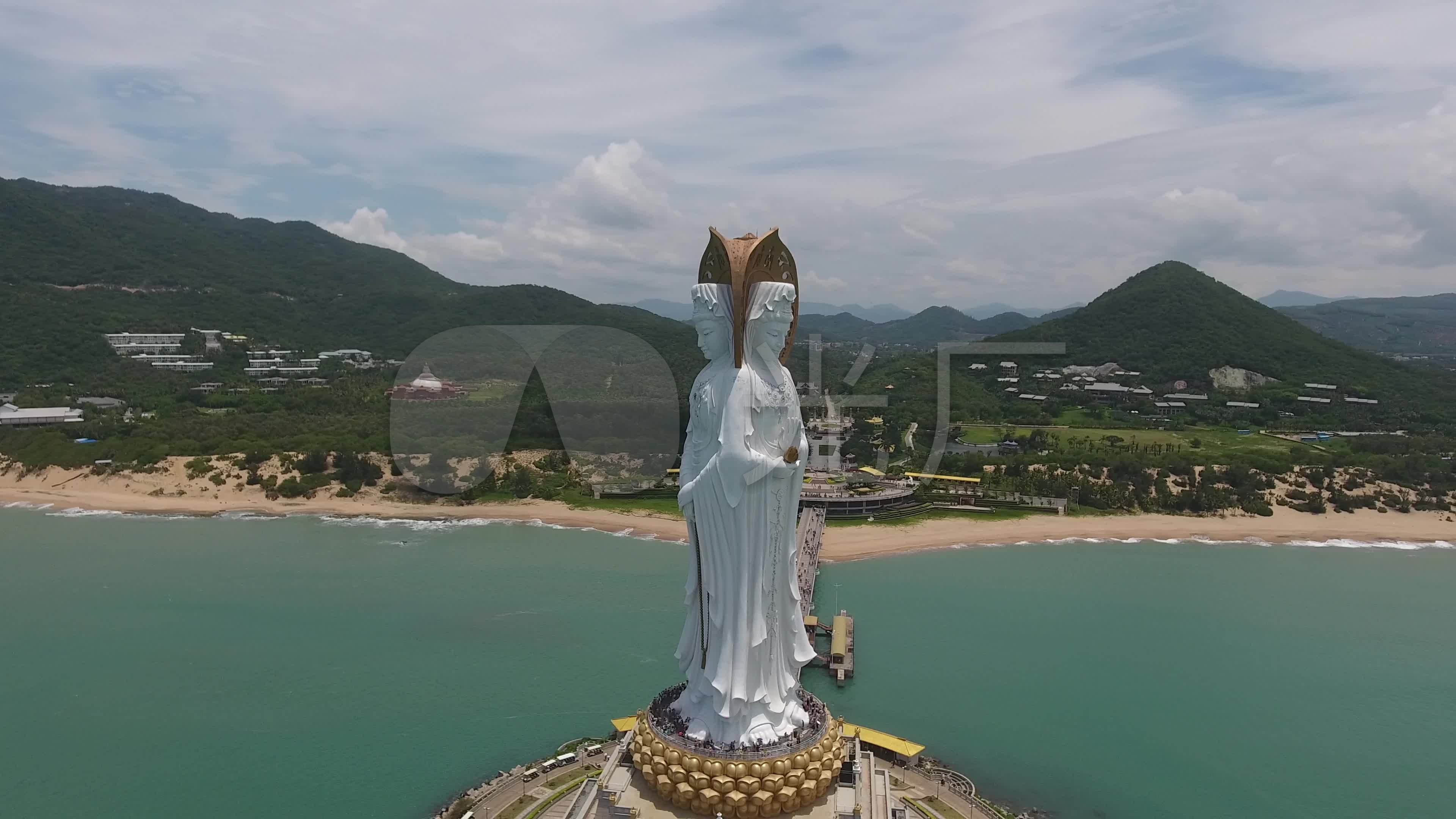 三亚海南海边观音天涯海角菩萨_3840x2160_高清视频