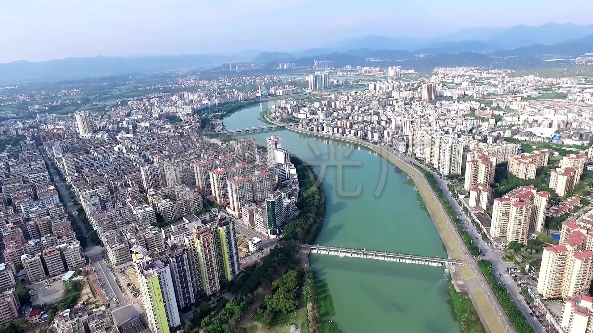 航拍广州市从化区流溪河_1920x1080_高清视频素材下载