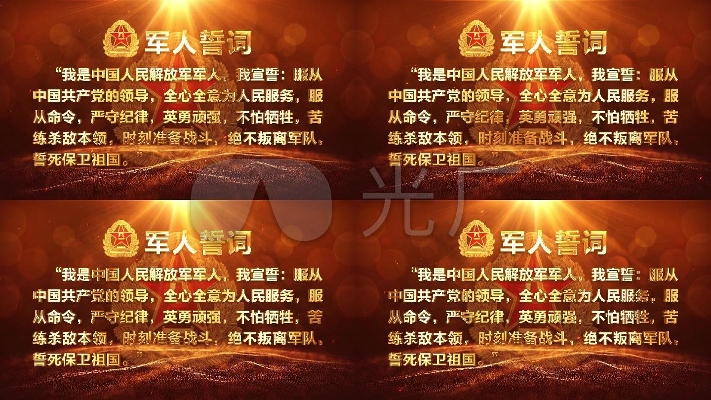 2018军人誓词背景视频