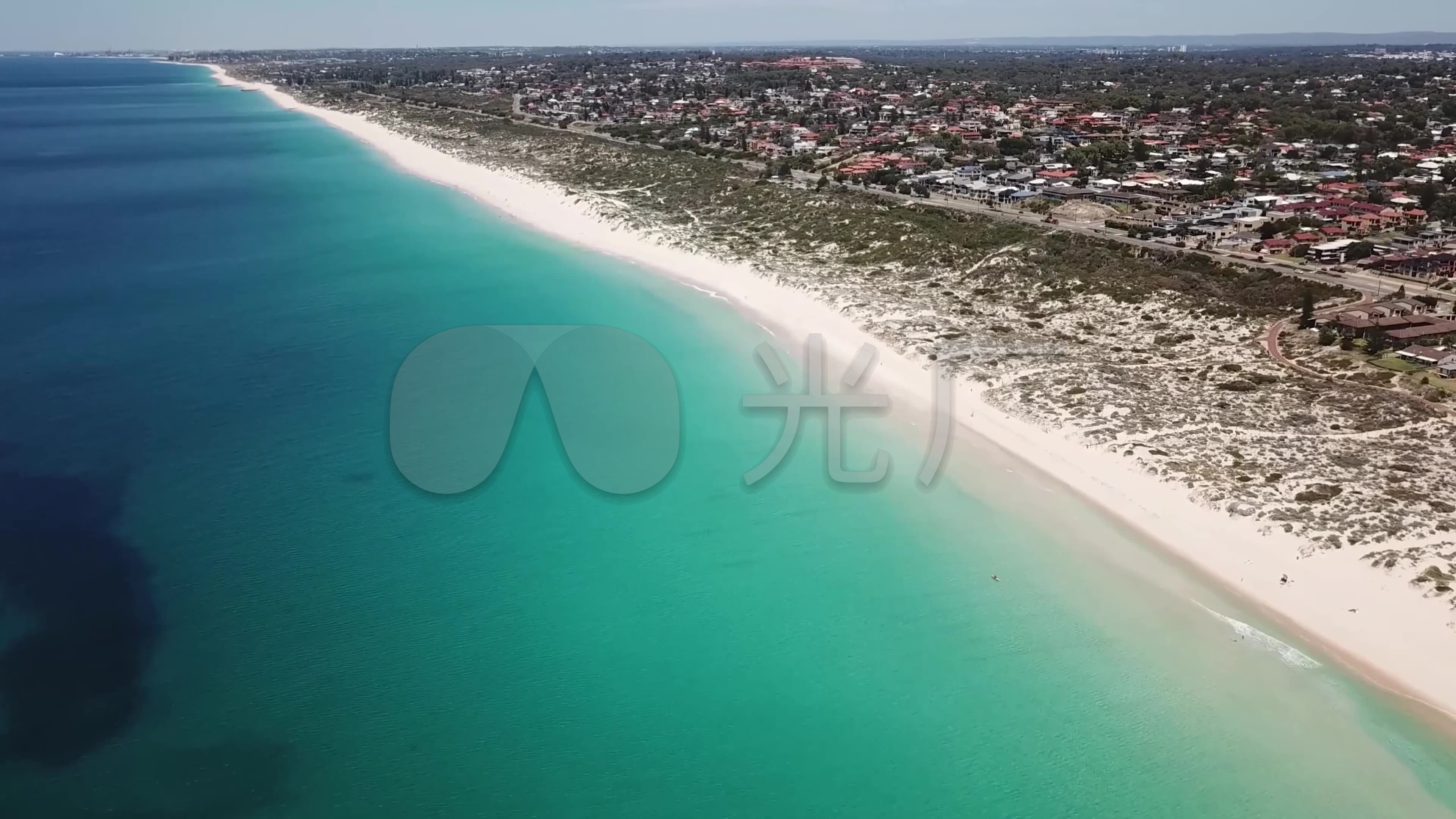 澳大利亚珀斯海滩海景_3840x2160_高清视频素材下载