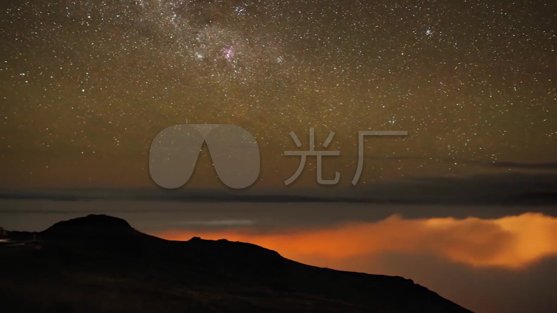 视频素材 实拍视频 延时摄影 远山云海夜空星河延时摄影风光素材