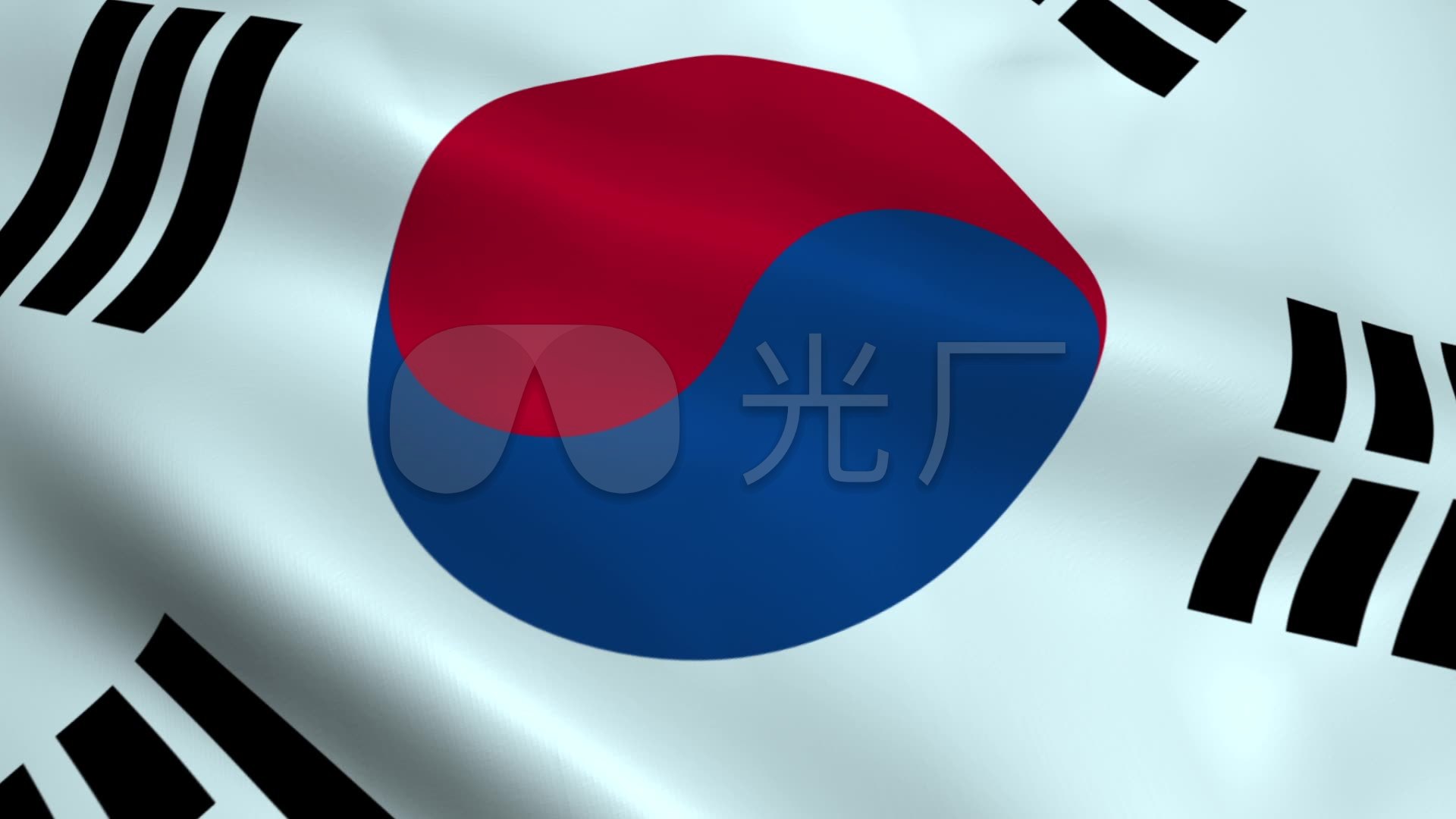 韩国国旗旗帜视频素材_1920x1080_高清视频素材下载