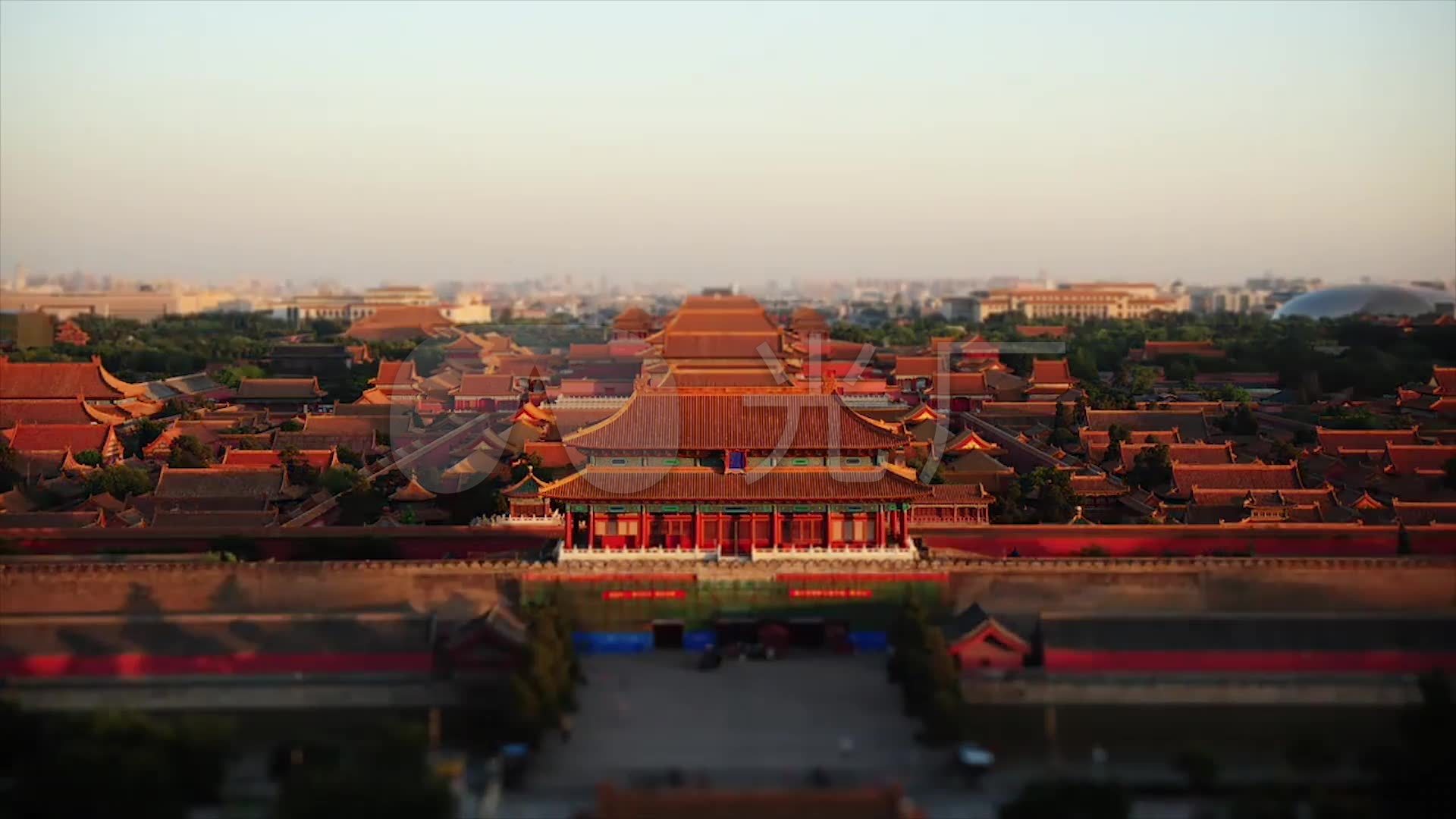 北京城建筑车流夜景延时