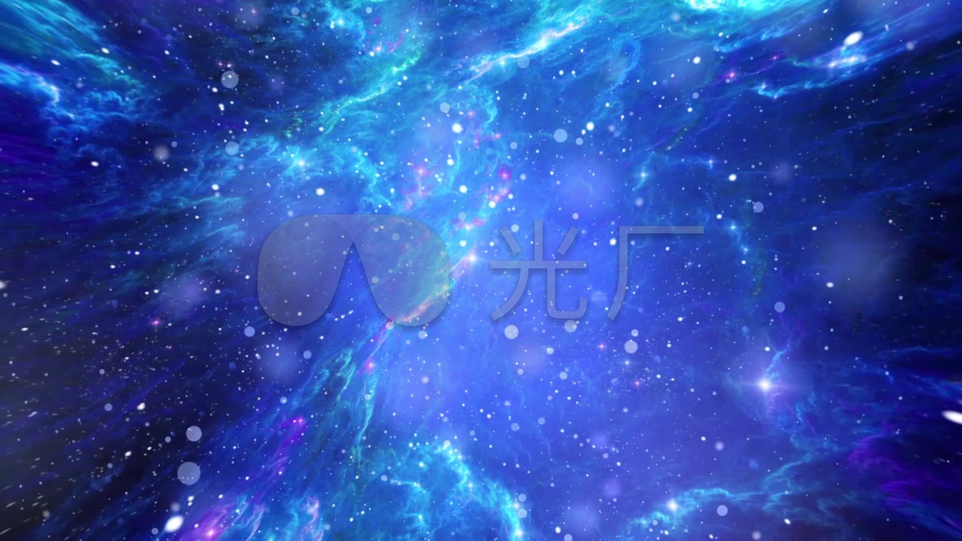 意境蓝色星河粒子星云_1920x1080_高清视频素材下载
