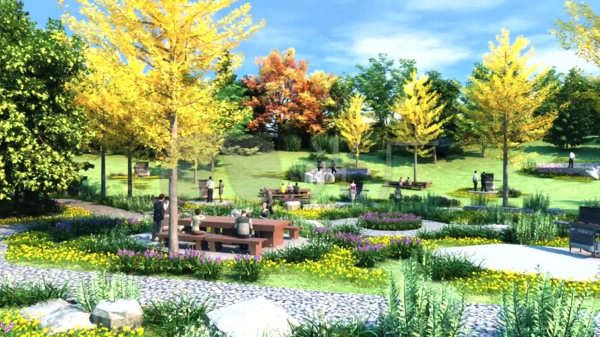 三维动画植物园_1920x1080_高清视频素材下载(编号:)
