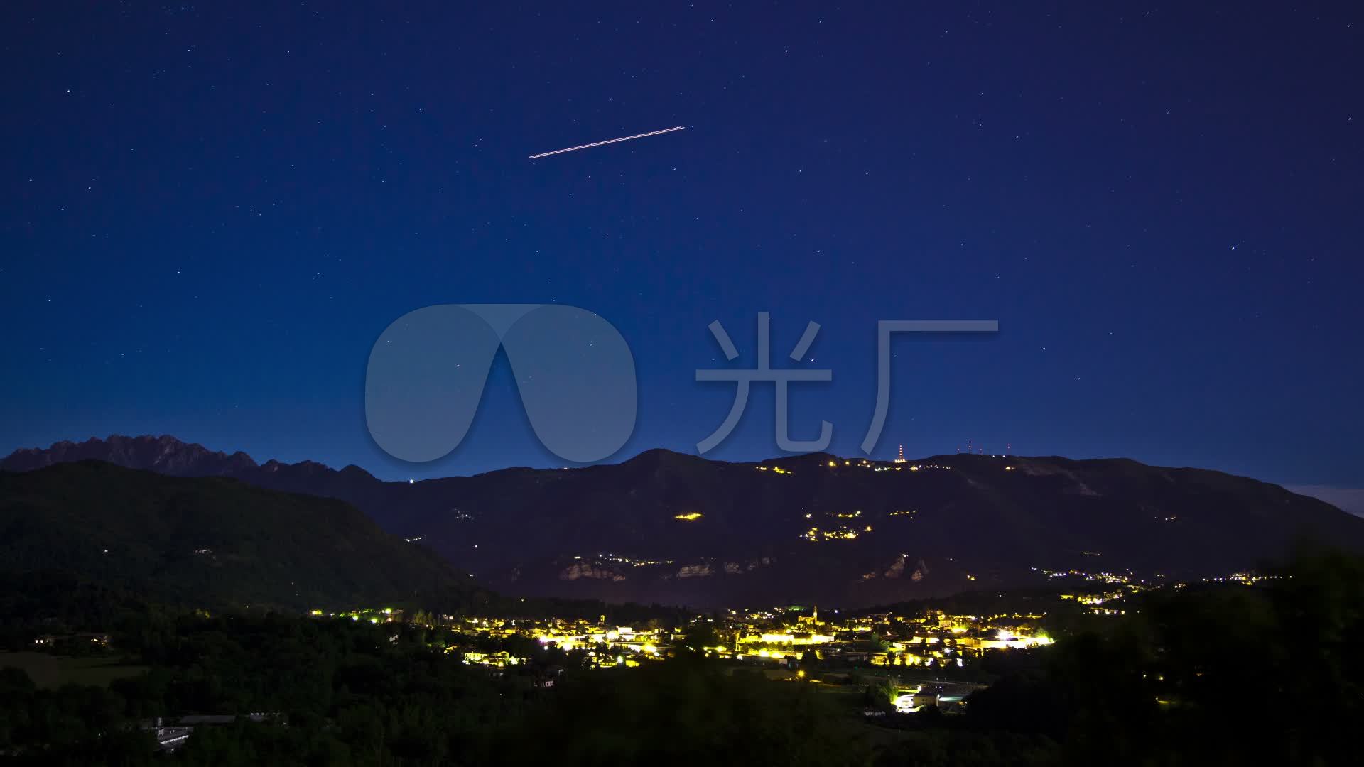 唯美星空城市夜空_1920x1080_高清视频素材下载(编号:2809537)_实拍