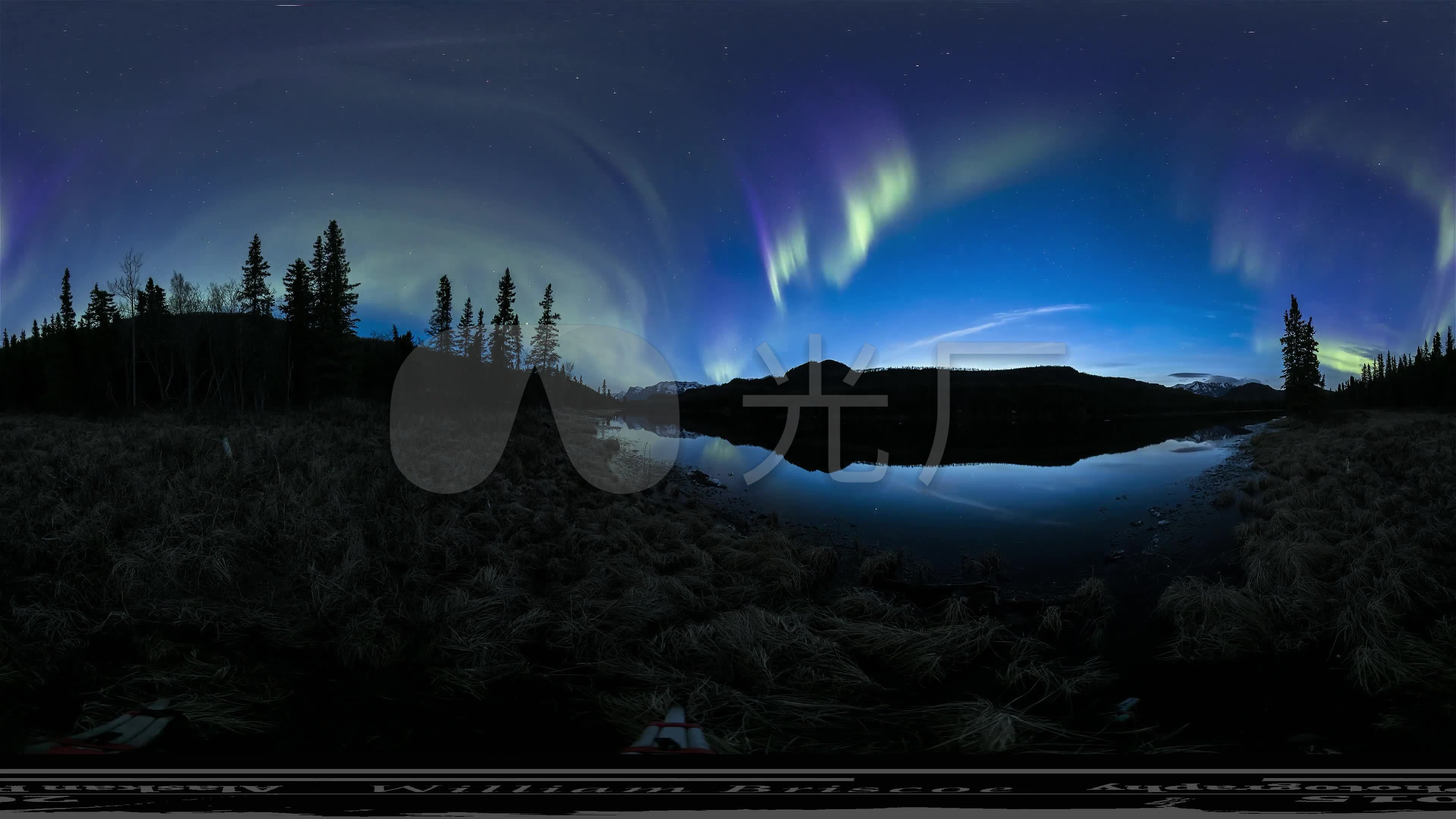 极光北极极光vr360全景夜景
