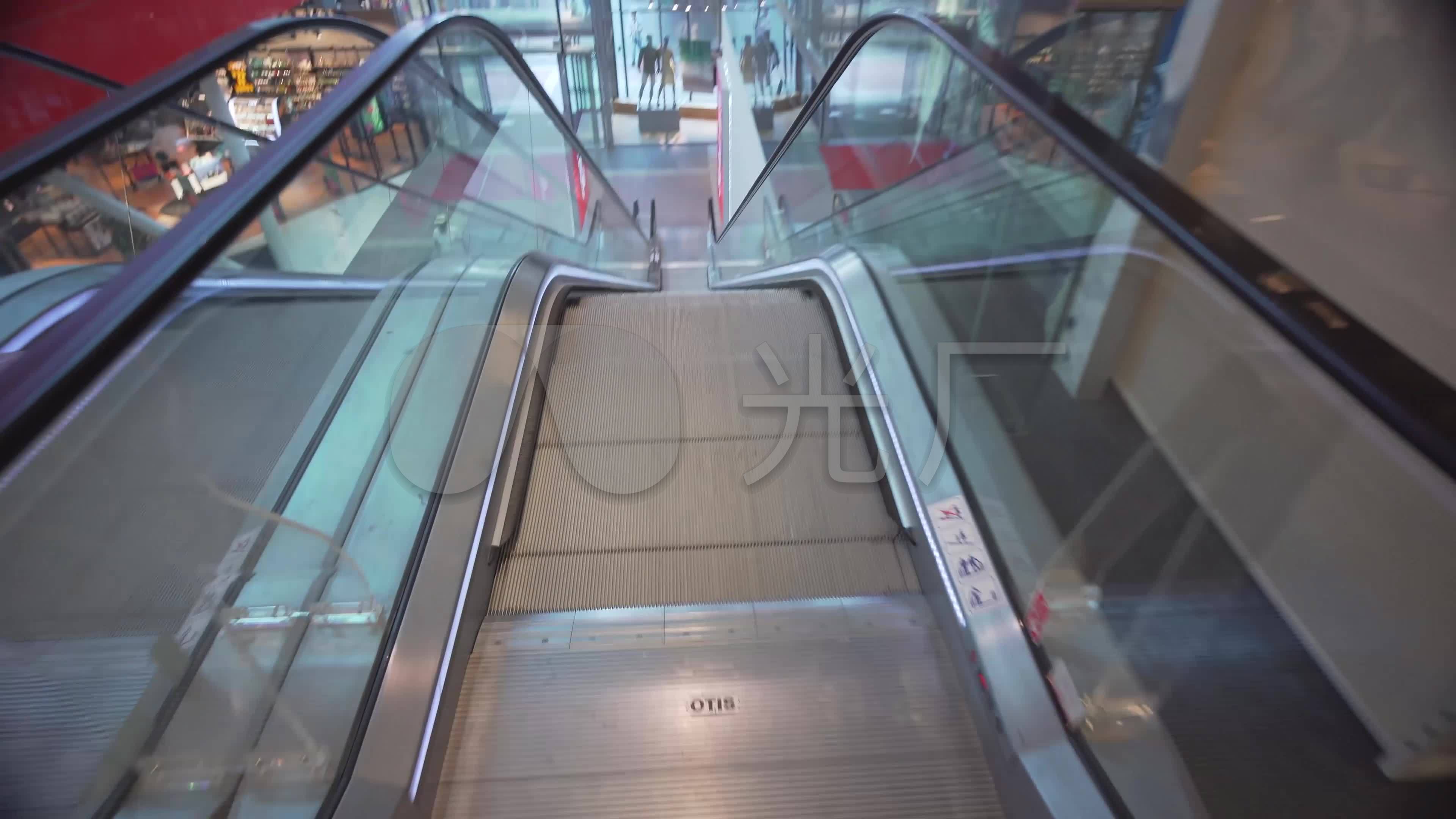 4k商场商业内街电梯自动扶梯