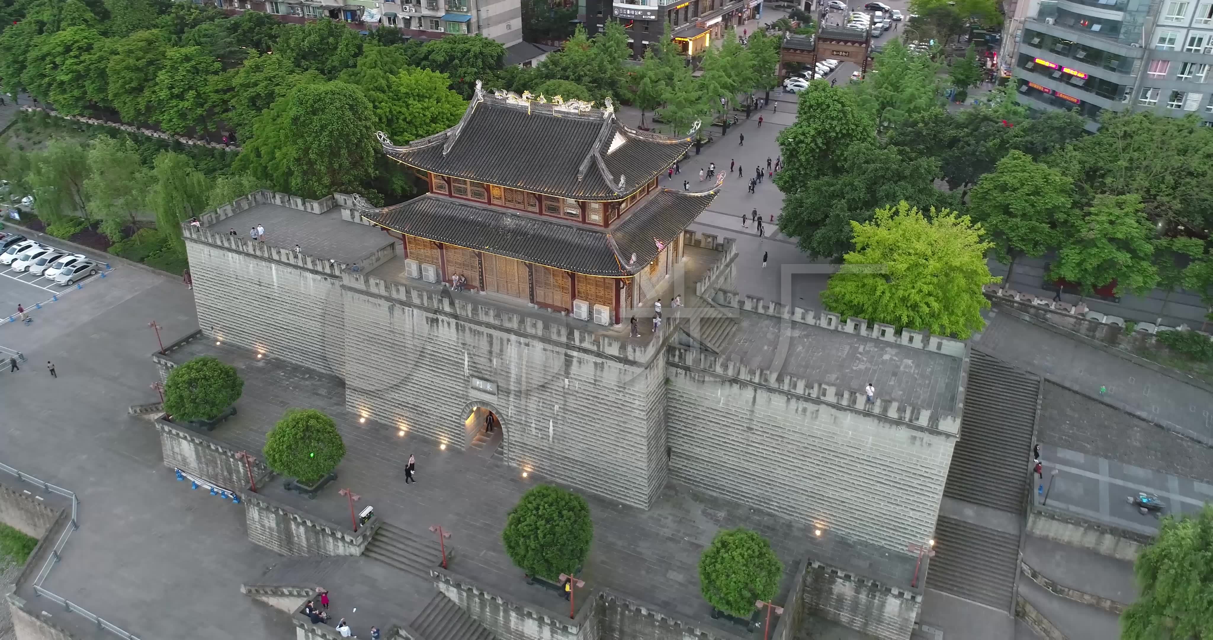 航拍泸州东门口_4096x2160_高清视频素材下载(编号:2813053)_实拍视频