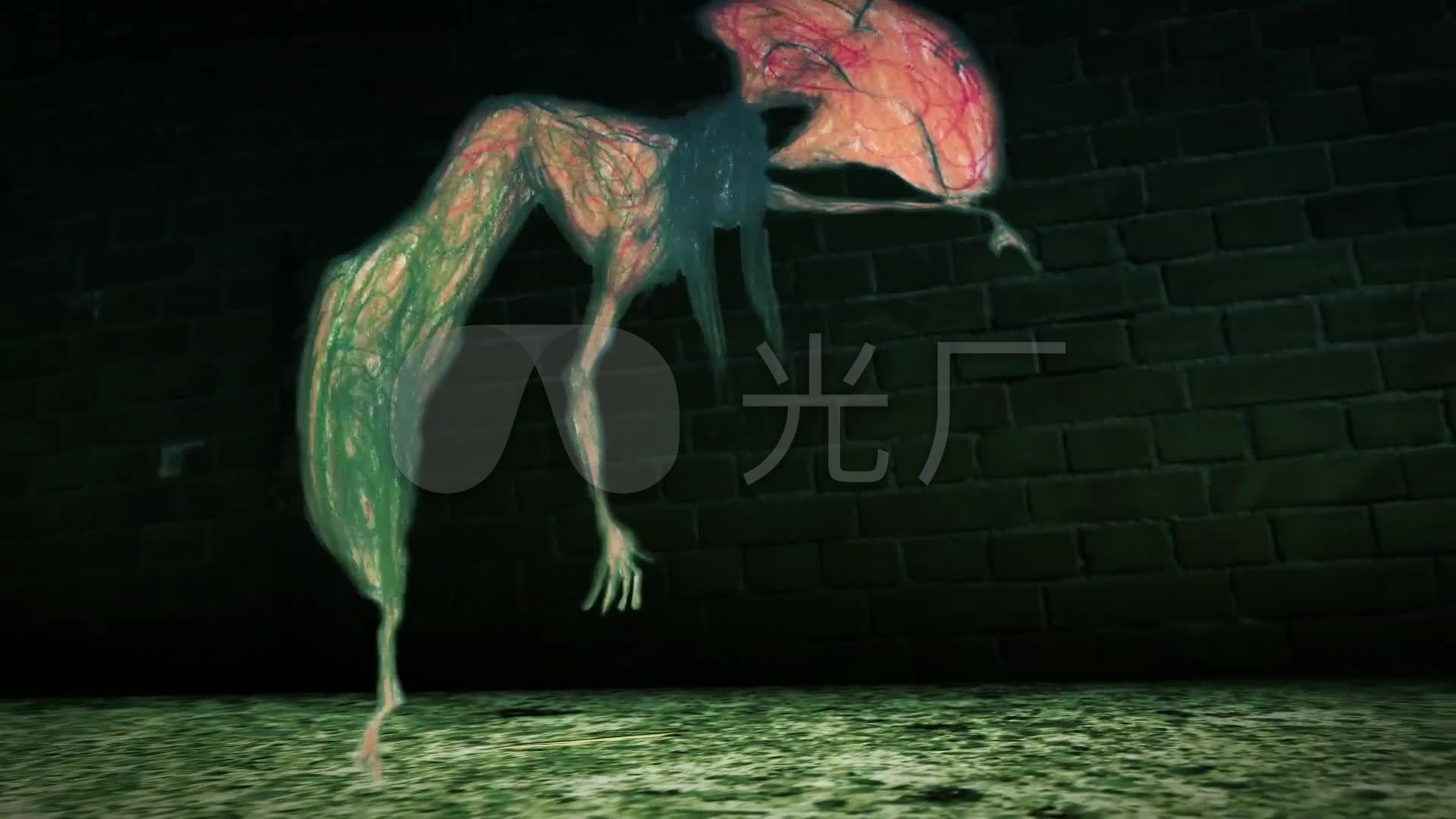 恐怖万圣节女鬼走廊万圣节背景_1920x1080_高清视频