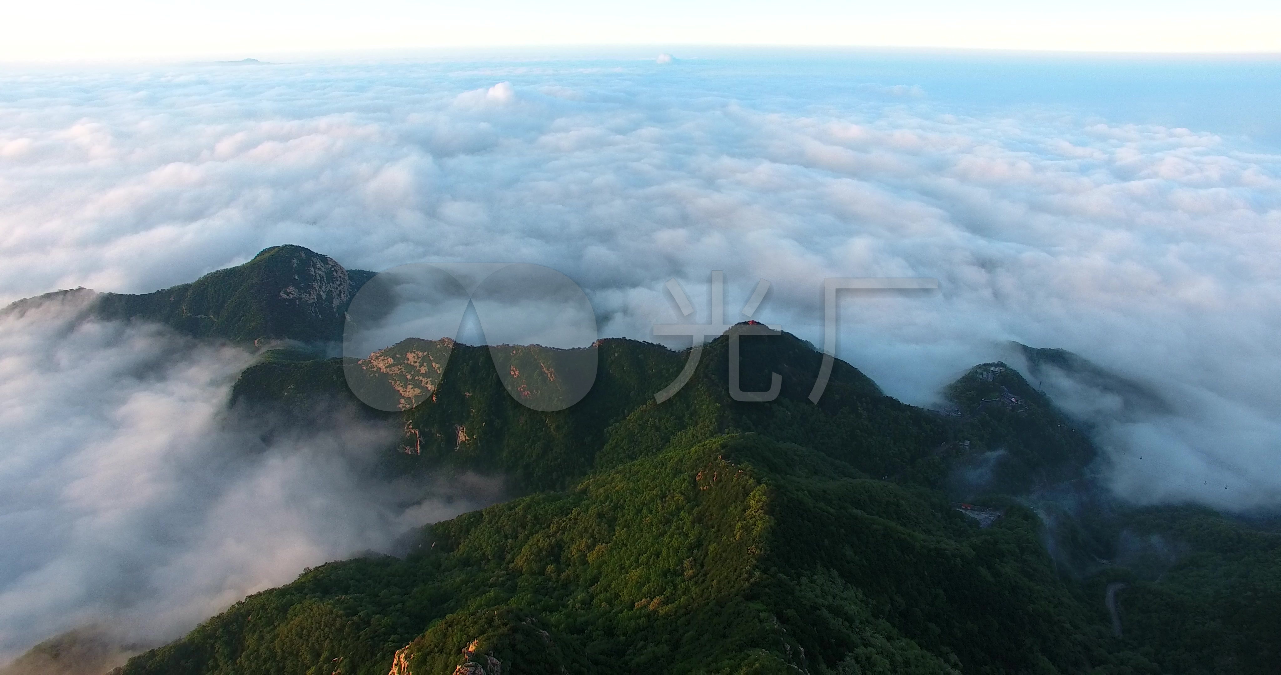泰山航拍泰山云海航拍云海泰山五岳独尊