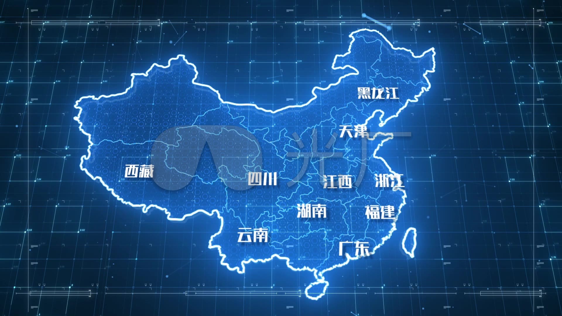 中国科技地图_1下载(编号:2821104)_AE模板