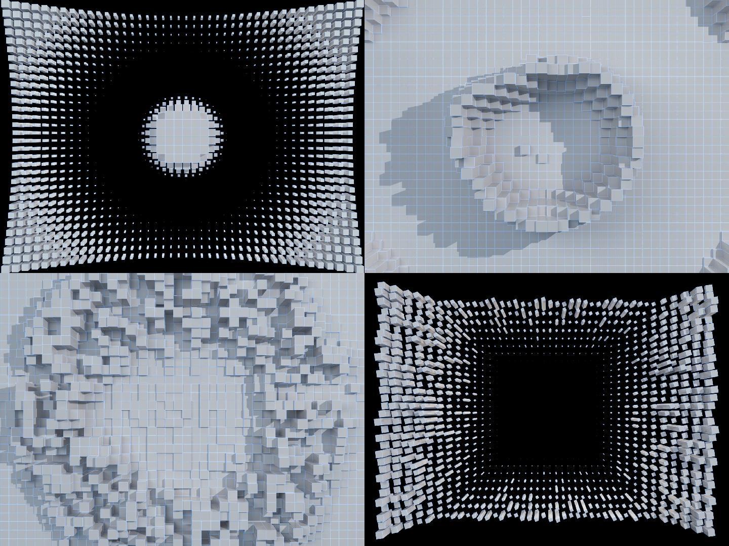 展厅3dmapping投影效果三维投影裸眼效果三维立体3d裸眼全息立方体