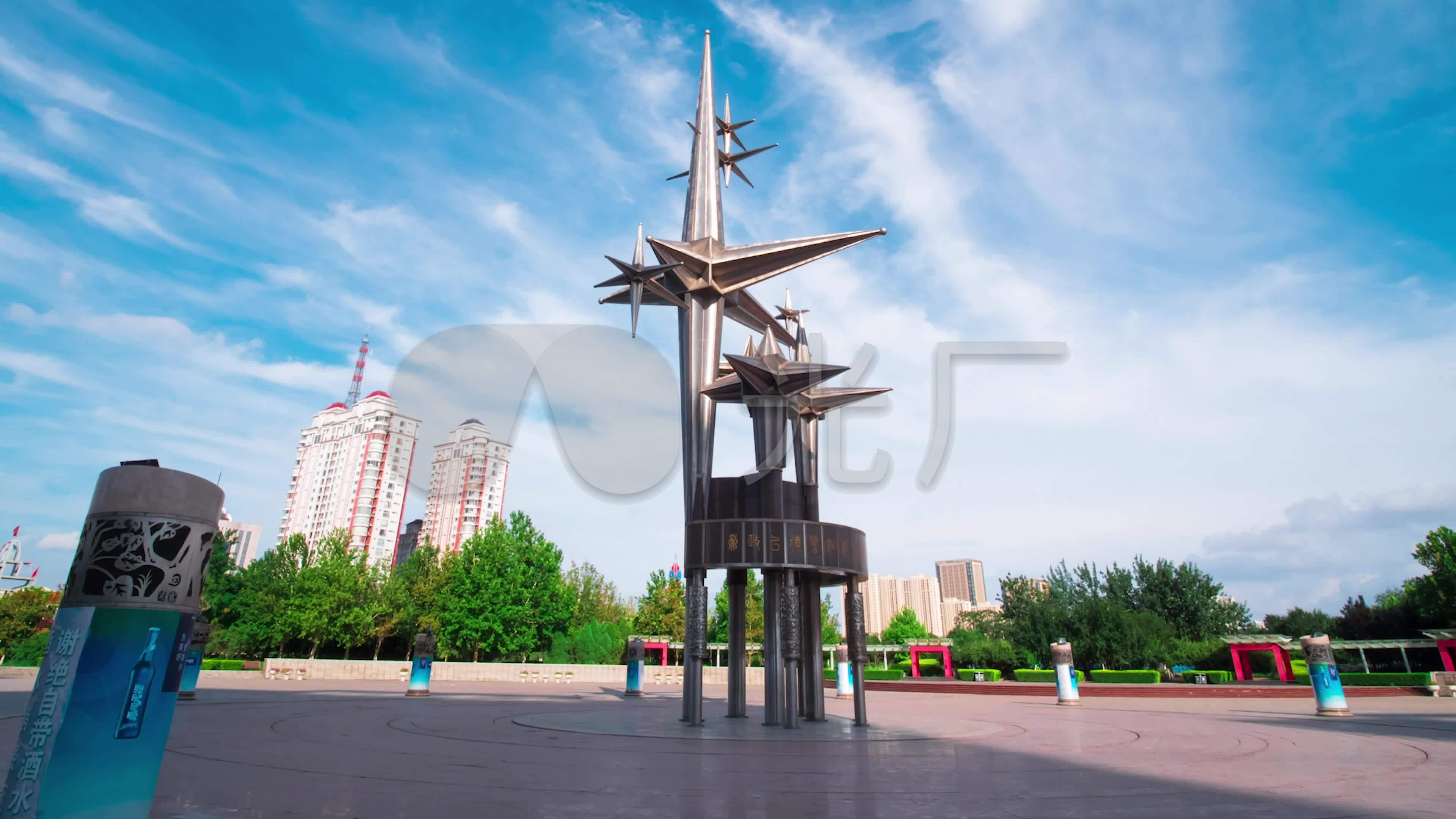 天津市北辰公园大范围延时_3840x2160_高清视频素材