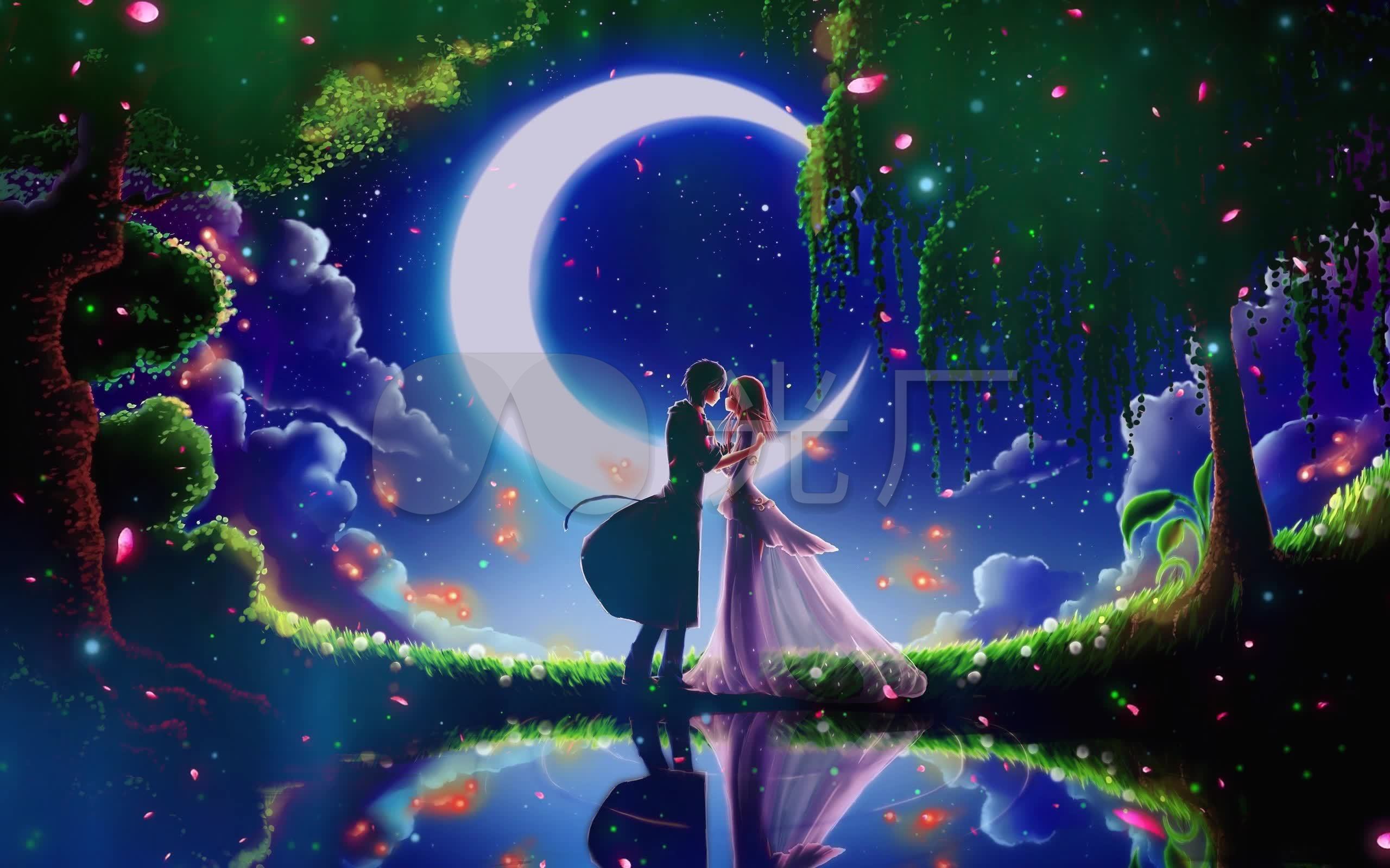 唯美浪漫花瓣粒子童话爱情音乐背景