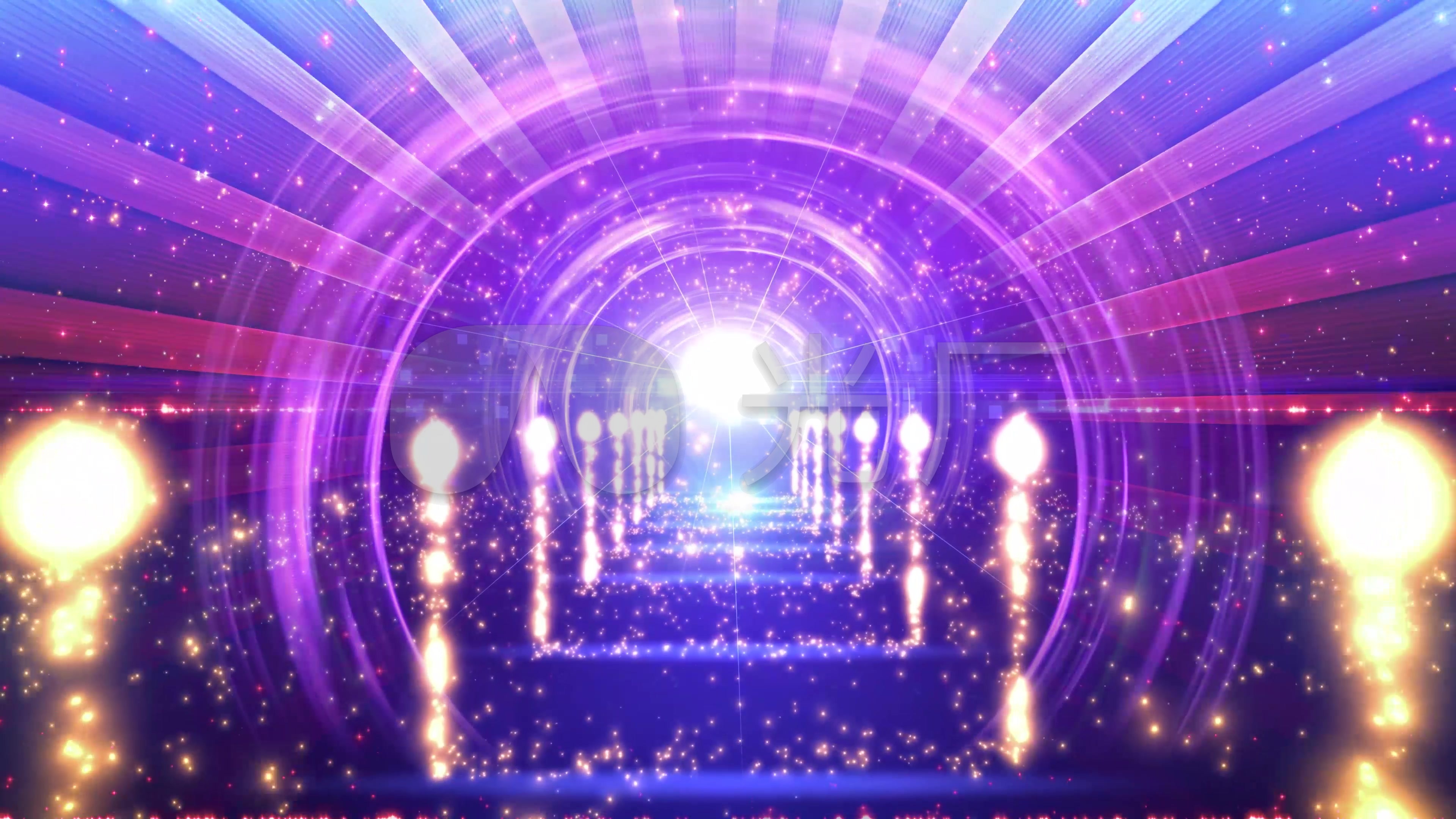 4k 婚礼进行曲 伴娘伴郎入场曲 粒子光效 舞台背景 动态素材 光线旋转