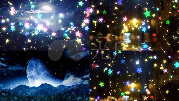 已实名签约 唯美抒情浪漫星星星空星球五星五角星夜景夜色月亮月色图片