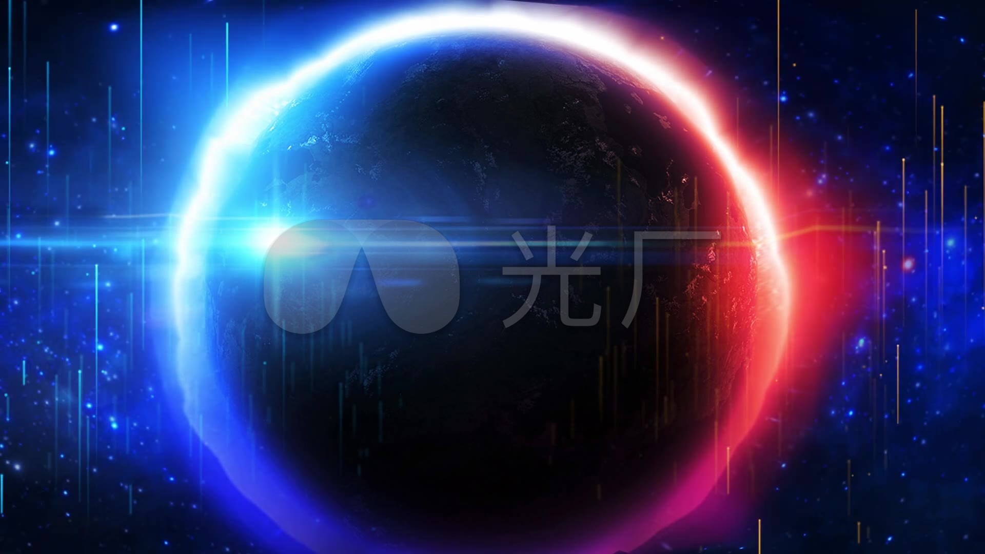 震撼宇宙地球舞台led背景视频
