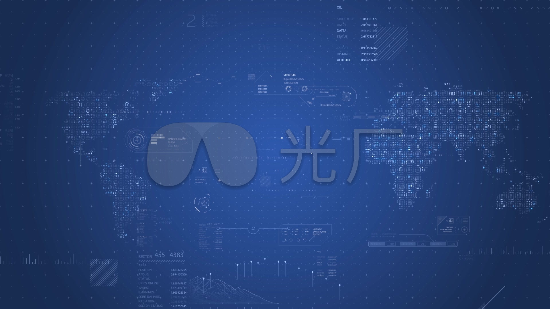 蓝色科技感背景_1920x1080_高清视频素材下载(编号:)