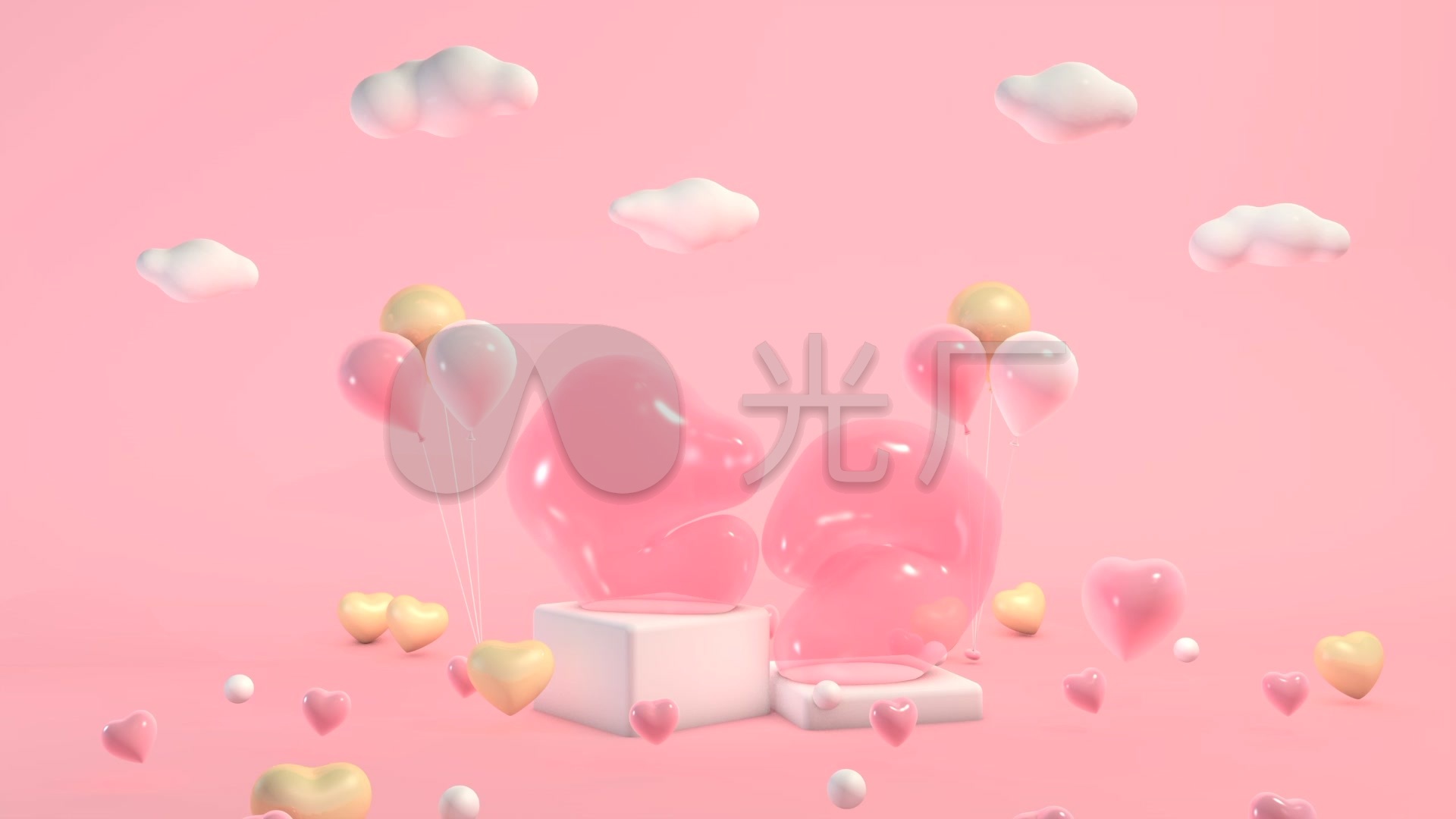 粉色气球泡泡浪漫七夕_1920X1080_高清视频素材下载(编号:2842629)_婚庆节日