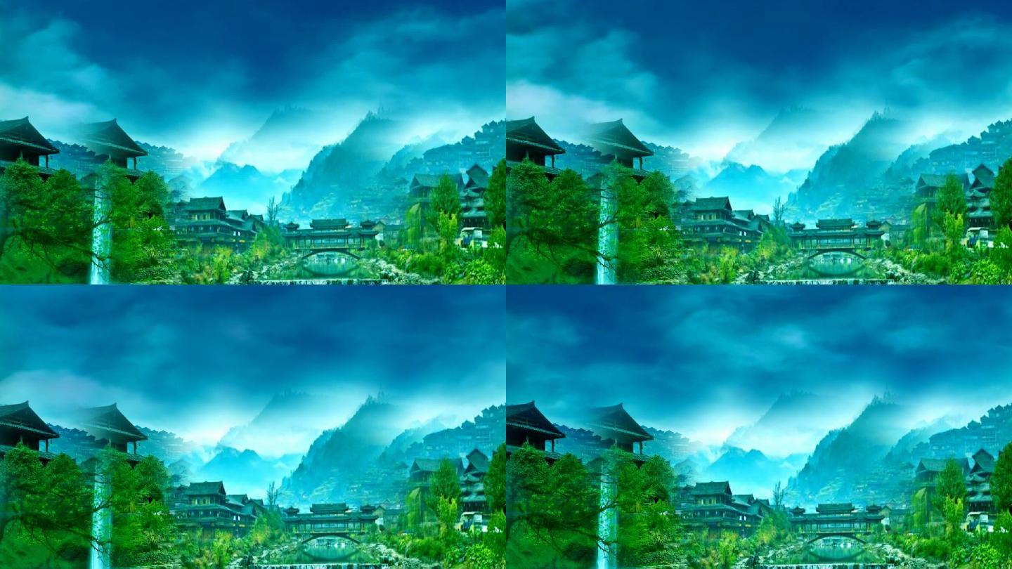 侗寨苗寨侗族苗族山寨背景