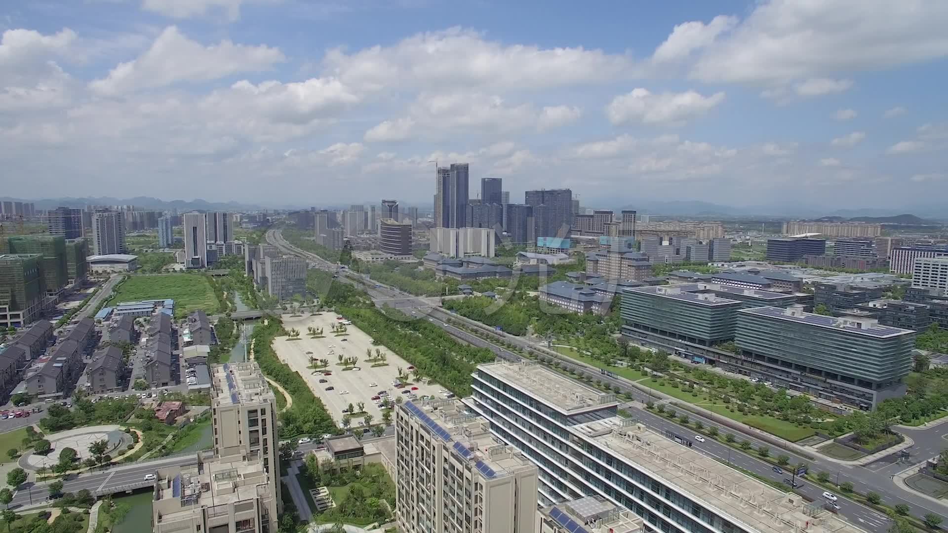 杭州余杭区未来科技城航拍_1920x1080_高清视频素材下载(编号:2849631