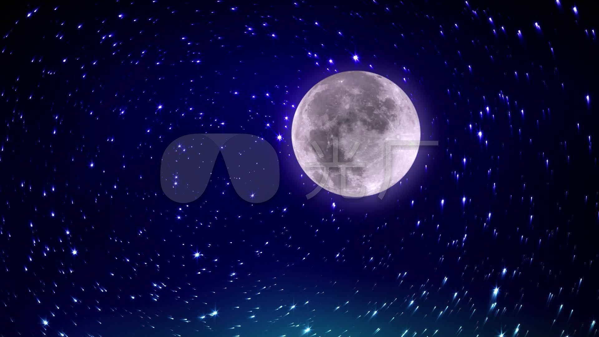 月亮壁纸 1920,月亮壁纸1920 月亮圆月蓝色夜空高高挂动态素材_1920x1080_高清视频素材下载(编号