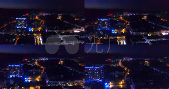 4k航拍贵州岑巩县夜景29秒