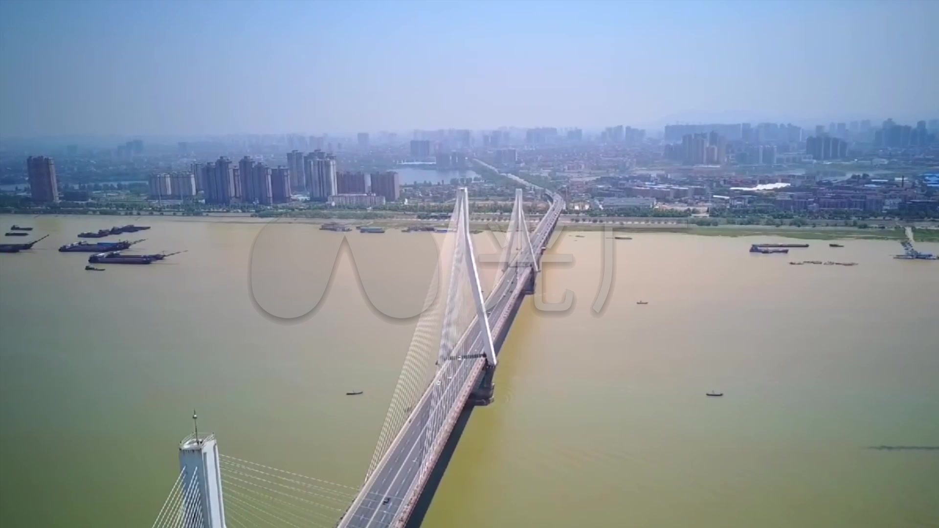 岳阳洞庭湖大桥航拍景观