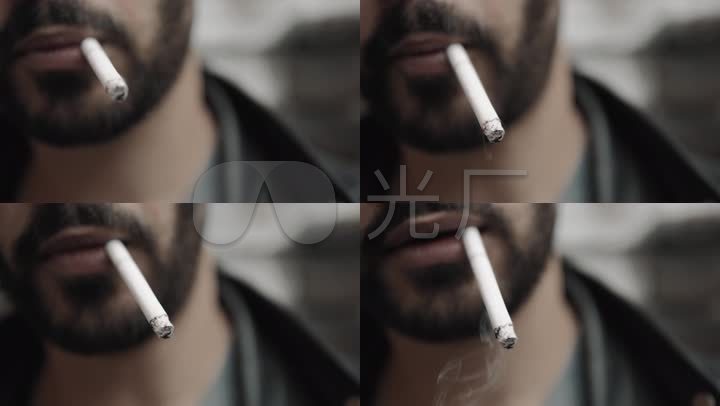 男子抽烟抽烟思考吸烟尼古丁