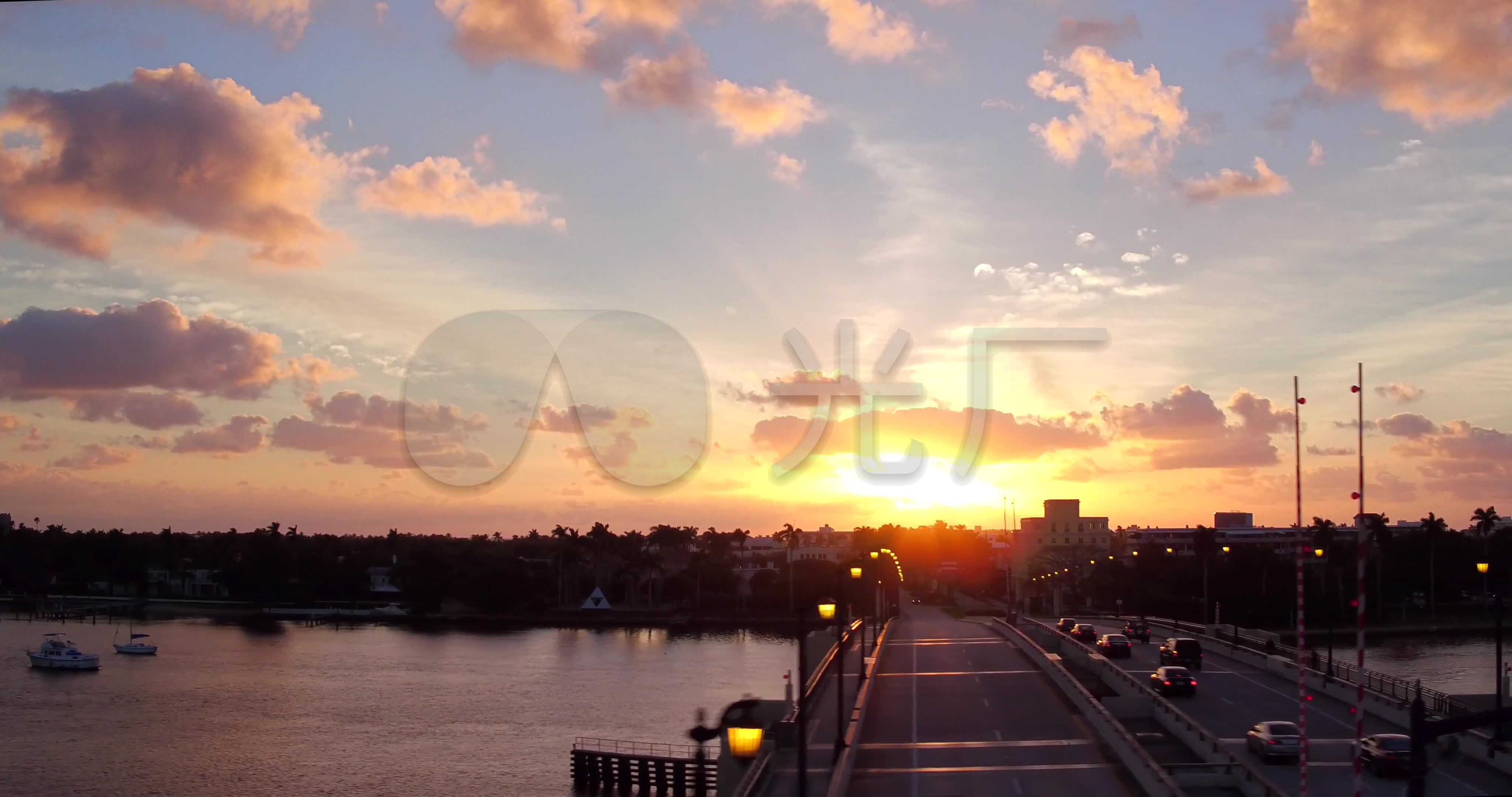 城市黄昏4k