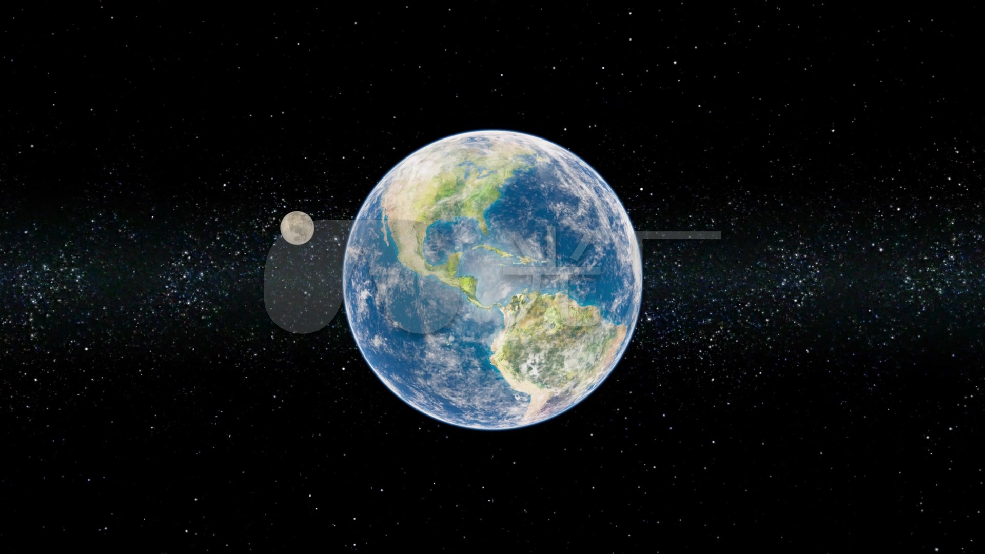 地球和月球_1920x1080_高清视频素材下载(编号:2856599)_影视包装_vj