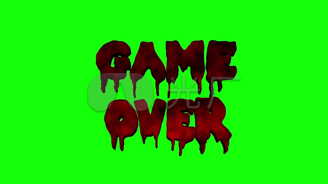 gameover文字特效_1280x720_高清视频素材下载(编号:)