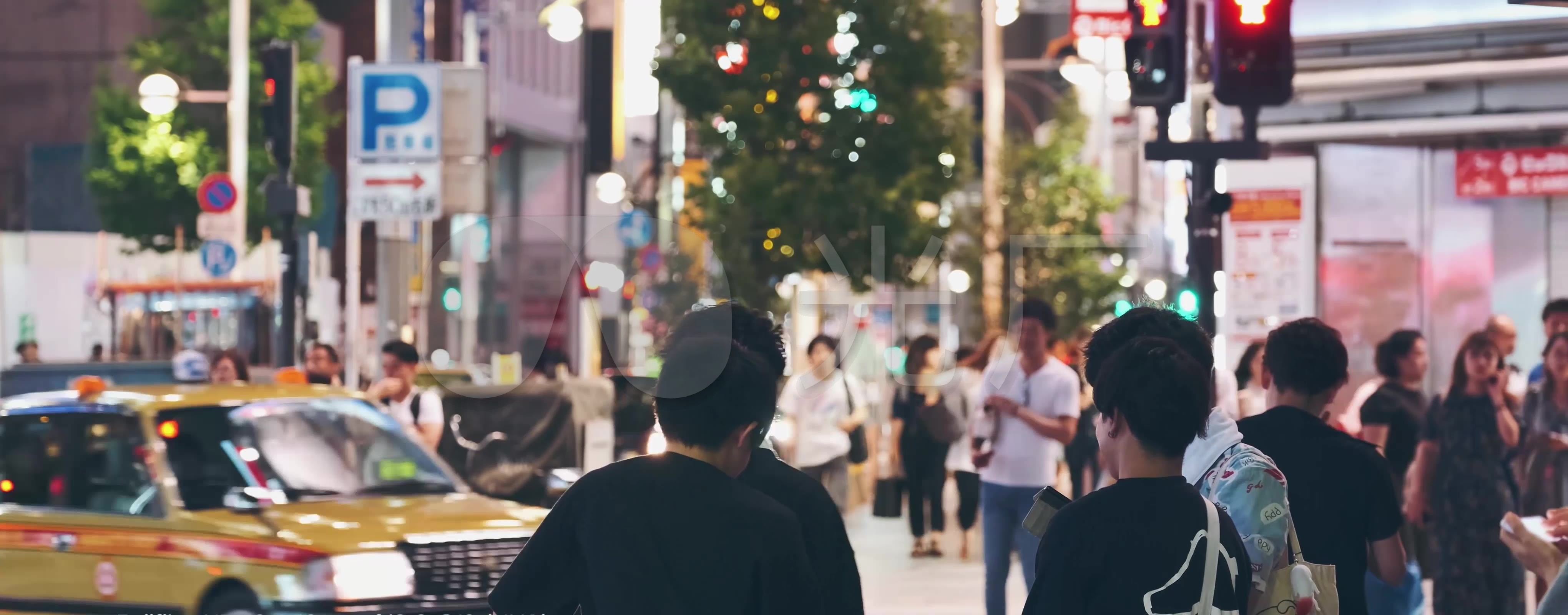 4k日本大都市城市日常生活