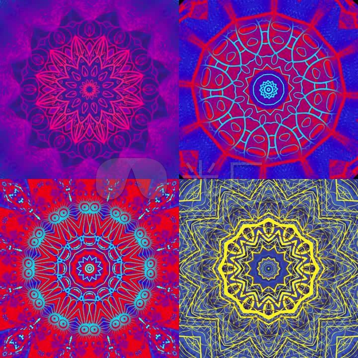 炫丽多彩异域风情图腾旋转酒吧vj动感背景