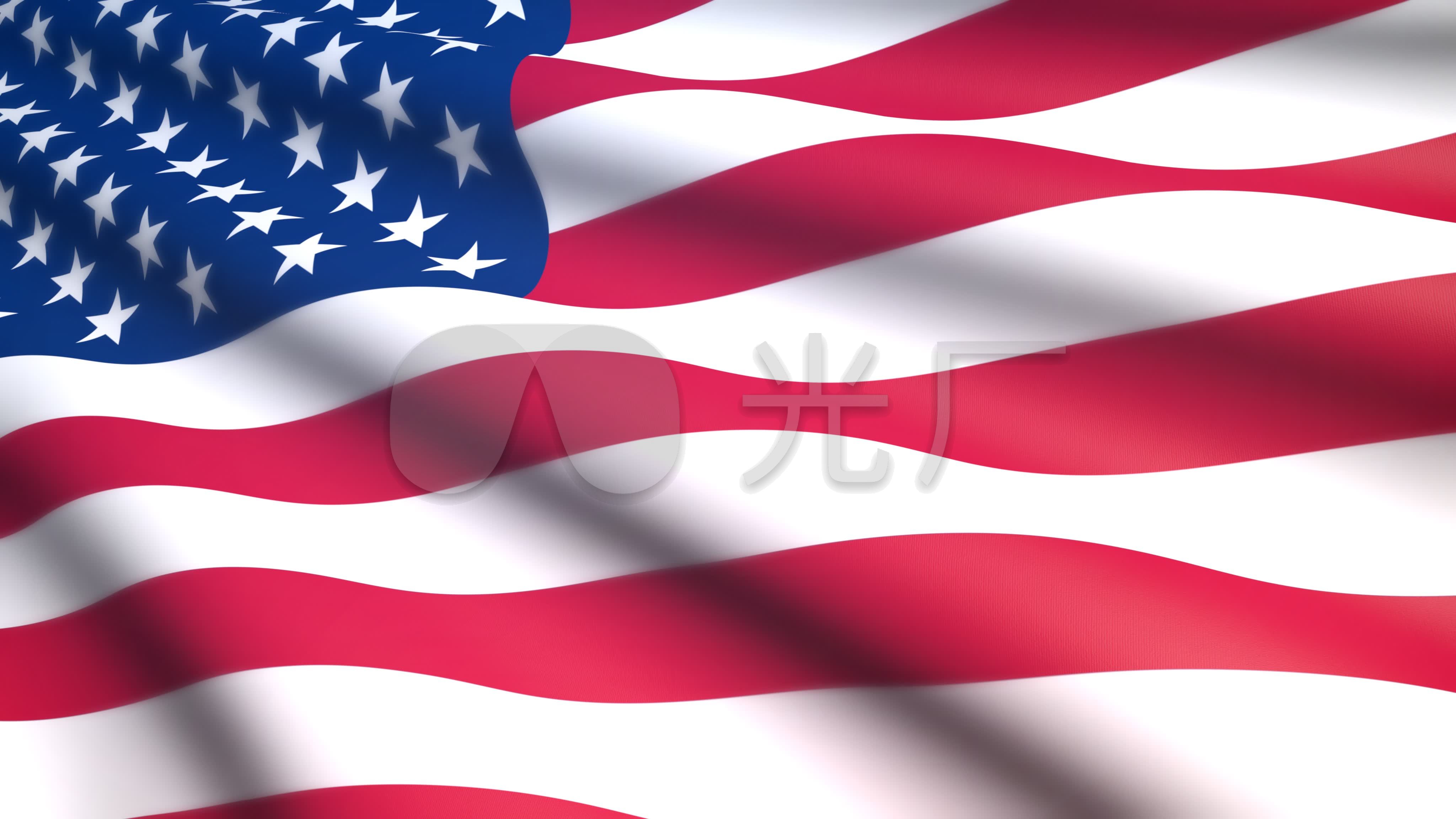 4k美国国旗飘动_4096x2304_高清视频素材下载(编号:)